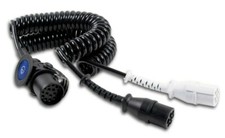 15 Polig auf 2 x 7 Polig 24V Gegossene Stecker Elektrowendel Spiralkabel LKW