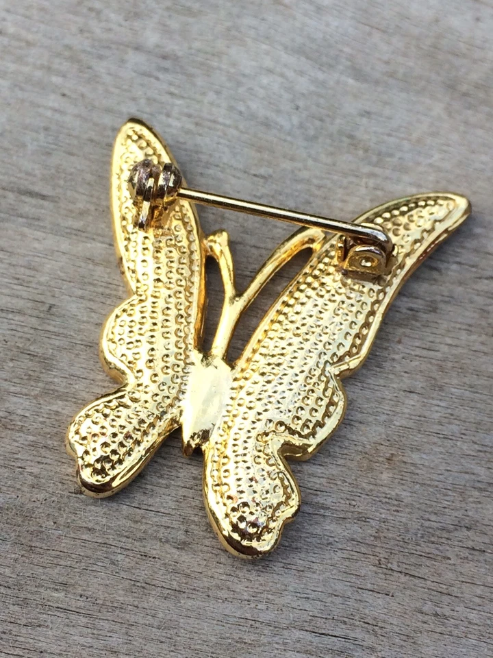 Красивая бабочка прозрачный камень брошь - Изображение 4 из 4