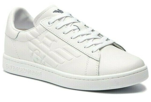EMPORIO ARMANI EA7 X8X001 XCC51 SNEAKERS SCARPE DONNA LACCI STRINGHE LOGO  WHITE | eBay