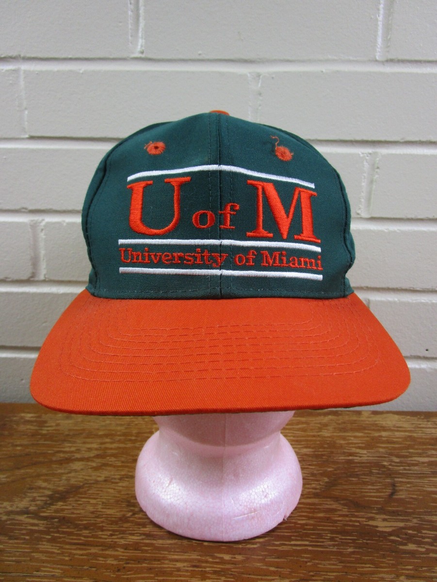 Miami Hurricanes University Vintage Snapback Hat Script NCAA