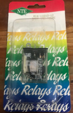 NTE Electromagnetic Power Relay, 8-Pin 10 AMP 12V DC Relay Coil