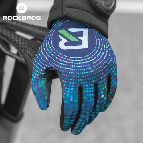 ROCKBROS Thermal Cycling Gloves Touch Screen Anti-Silp Elastic Winter Autumn - Picture 11 of 12