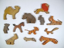 holz spielzeug tiere sammlung konvolut vintage ddr ostheimer stil tier figuren