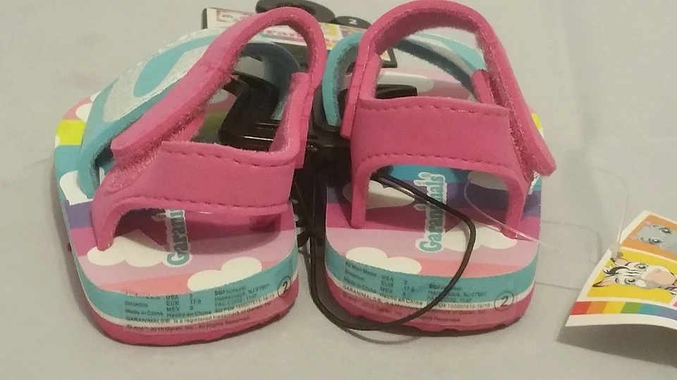 Sandalias Garanimals Bebé Niño Pequeño Niños Talla 2 Gancho y Lazo Nuevos Corazones  Foto 4 de 4