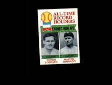 1979 Topps 418 Dutch Leonard ATL DP/Walter Johnson NM #D1,093593