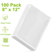 100 8" x 12" Vacuum Sealer Bags Food Storage Saver Packing Embossed Bag 4 Mil
