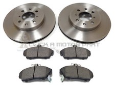 per HONDA CIVIC 1.6 VTEC 2002-2005 ANTERIORE 2 DISCHI FRENO E PASTIGLIE SOLO 4 BORCHIE