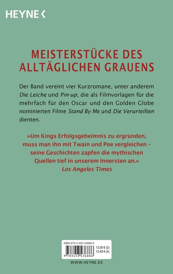 Stephen King Frühling Sommer Herbst Und Tod Frühling, Sommer, Herbst und Tod | Stephen King | Vier Kurzromane