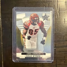 2008 Leaf Rookies & Stars Gold Stars GS-3 Chad Johnson 0614 /1000 Bengals 