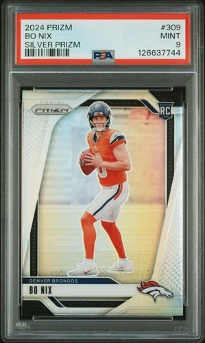 2024 PANINI PRIZM SILVER PRIZM #309 BO NIX PSA 9