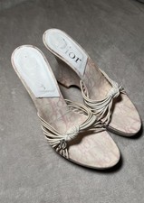 Christian Dior Vintage Pink Monogram Girly HeelsWedges