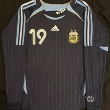 Maglia manica lunga Messi 19 2006 Argentina trasferta grande calcio calcio calcio