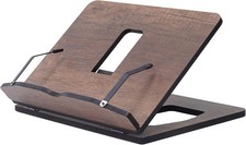 Wooden Book Stand Adjustable Reading Holder Foldable Cookbook Stand Kitchen Waln