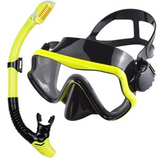 Set Maschera Snorkeling Subacquea Professionale Nuoto Subacqueo Anti Nebbia Adulti