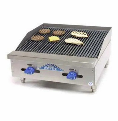 Comstock Castle FHP60-5LB 60'' Lava Rock Gas Char Broiler Counter Top