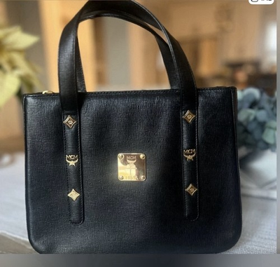 #ad #ad MCM Boston Black Structured Satchel $199.00