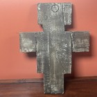 Antique Painted Wood San Damiano Style Crucifix Italian Religious Icon — photo 10