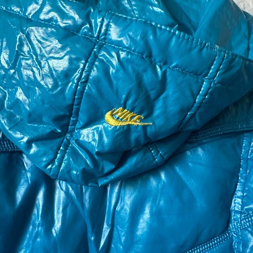 Youth Blue Nike Vintage Puffer Jacket with Hood Size Large - Picture 8 of 10