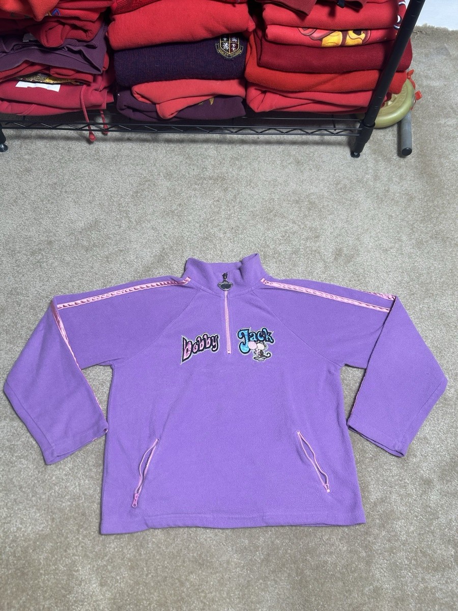 Y2K Bobby Jack Monkey Logo Bubble Gum Pink Full-Zip Sweatshirt