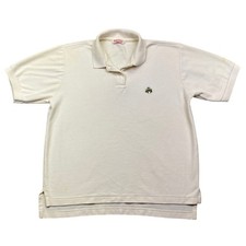 Brooks Brothers Golden Fleece Polo Shirt Mens XL Cream Short Sleeve USA Preppy