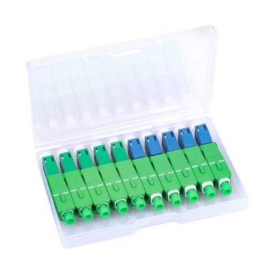 10-Pack Fiber Optic Adapter, 5PC SCAPC Male to LCUPC Female & 5PC SCAPC Male ...