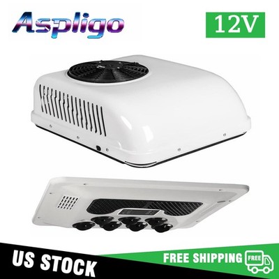 Aspligo 12V Cooling Air Conditioner Electric AC Unit for Rooftop Travel Trailer
