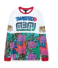 Marc by Marc Jacobs Multicolor Motocross Midi Dress in Pink Black & Blue Sz. XS