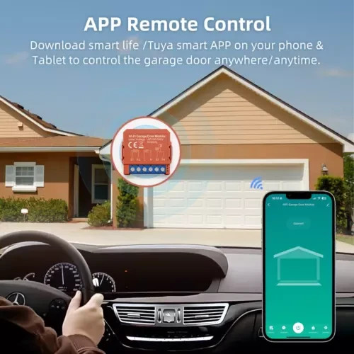 Tuya Wifi Garage Door Opener Smart App Remote Voice Control Gate Door Switch Mod