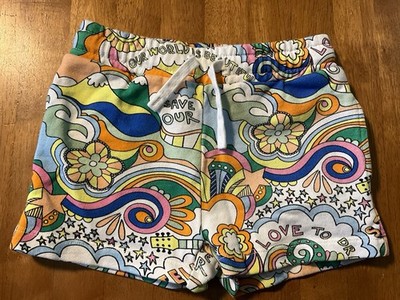 STELLA MCCARTNEY KIDS 70 s Inspired LOVE Jersey Shorts Sz 4yrs Retro Beatles