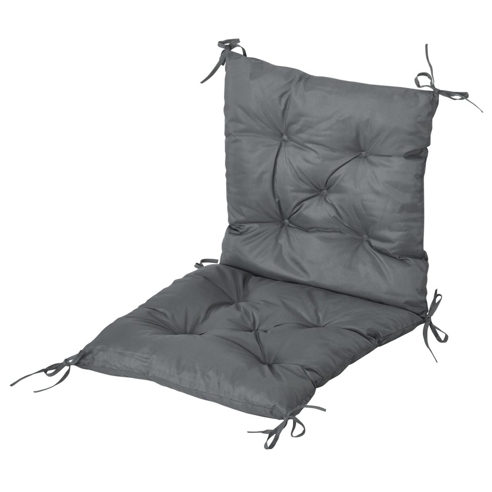Lot de 2 Coussins de Chaise d'extérieur, Galette de Chaise avec Attaches