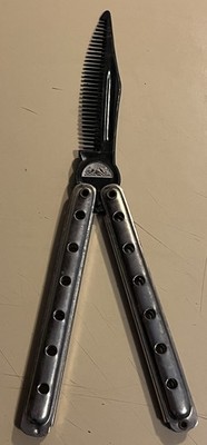 Vintage OTC 1986 Foldable Butterfly Knife Comb Practice Training HONG KONG