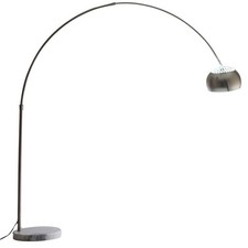 Arch Floor Lamp Arco Round Marble Base Stainless Steel Stem Premium High End