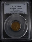 1928 S Lincoln Cent/Penny 1c- Large S FS- 501 PCGS VF35