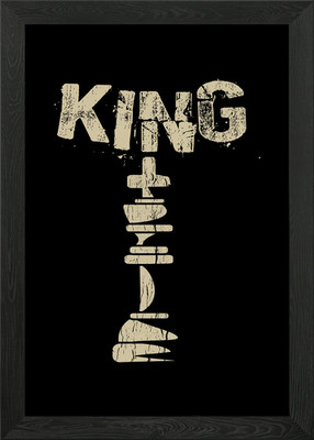 Schach König Gerahmtes Wandbild Poster Leinwanddruck Bild