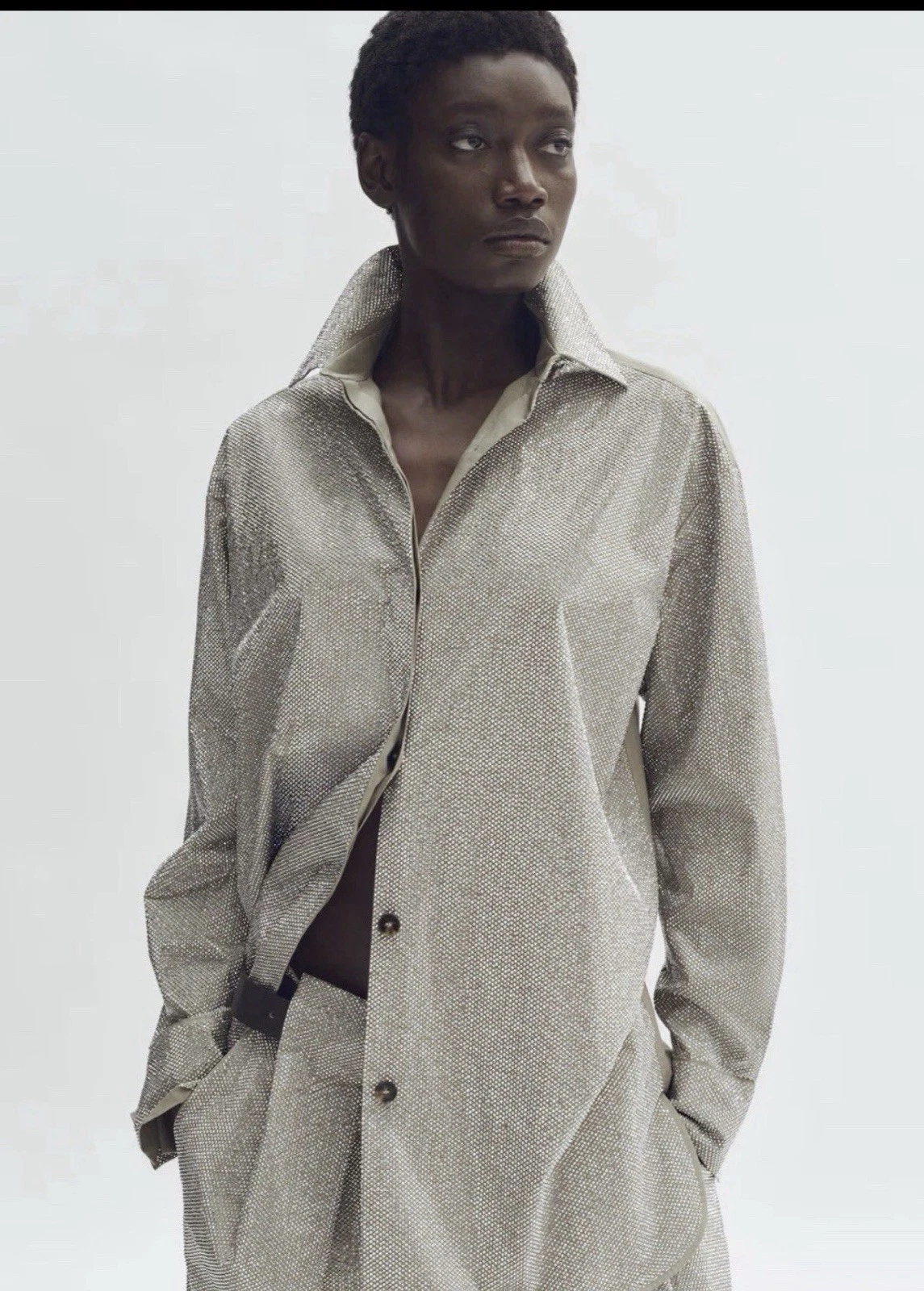 Stella McCartney — Stella McCartney By H&M Khaki Crystal Embellished Short Top Dress XS SOLD OUT!!!