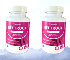 2PCS Rosabella Organic Beet Root 60 Capsules Natural Energy Boost Blood Pressure