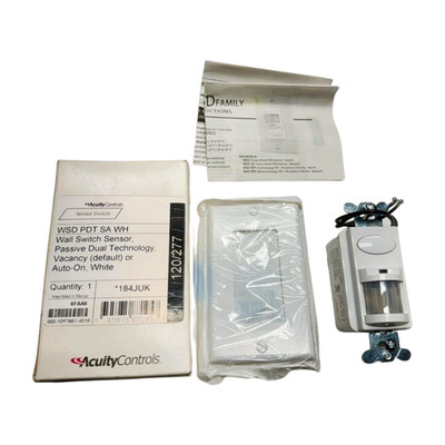Acuity Controls WSD PDT SA WH Wall Switch Sensor, Passive Dual Technology White