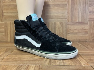 RARE  Sz 10.5 - VANS Vault SK8-HI Ballistic Nylon Turquoise Blue Black Shoes