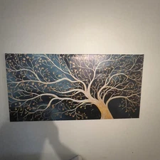 Original Art Acrylic Canvas Painting Landscape “Solace” 24x48” by Chip Ghigna