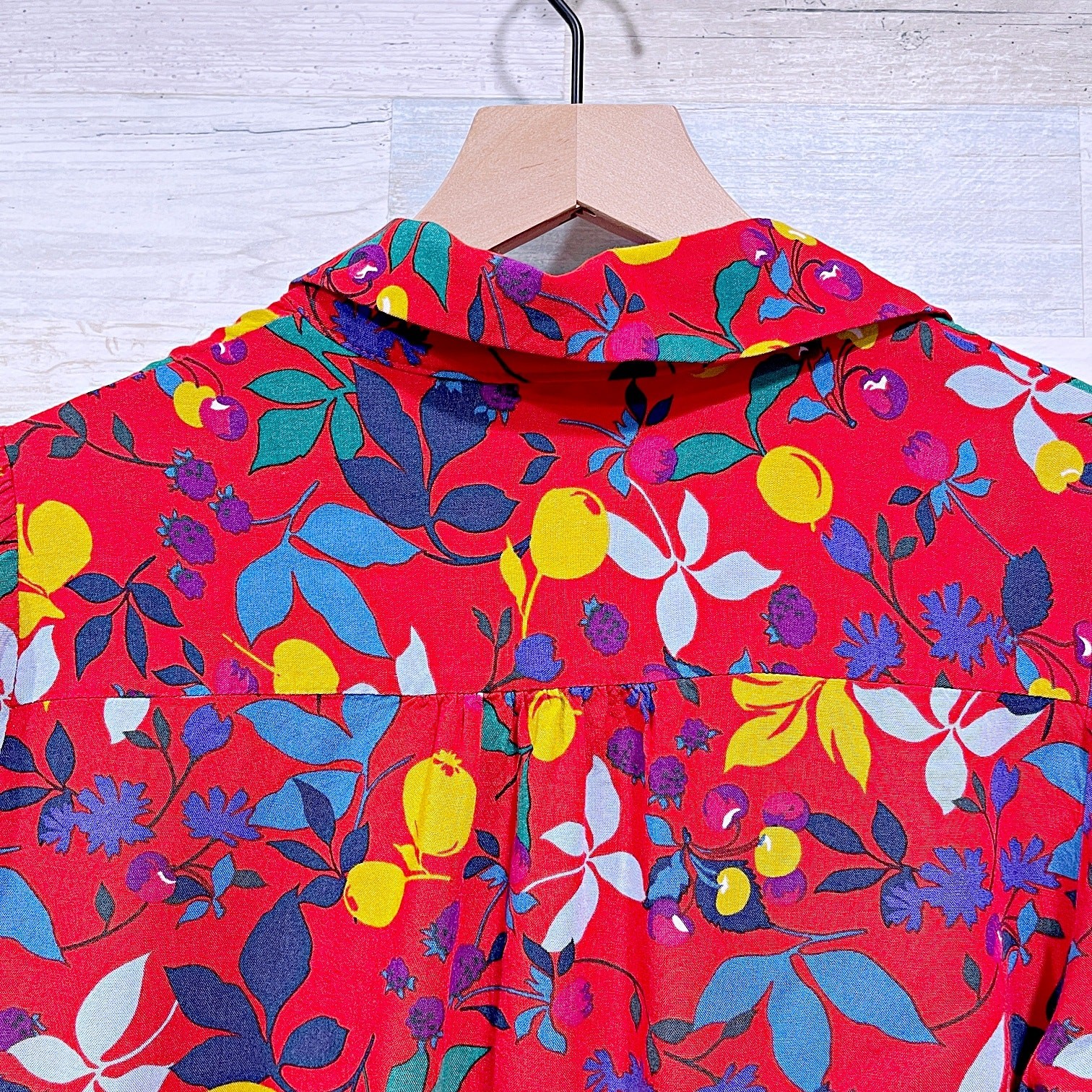 Anthropologie MAEVE Blithe Button Down Shirt Red … - image 5