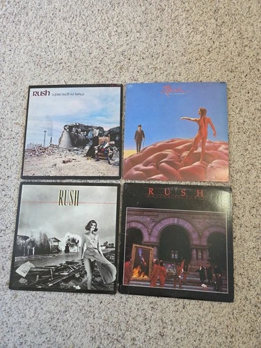Original Vtg 70's 80's Rush Vinyl Records Albums Lot Of 4 - Neal Peart Geddy Lee