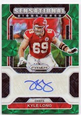 2021 Panini Prizm Kyle Long Sensational Signatures Prizm Green Scope #/49 #SS-KL