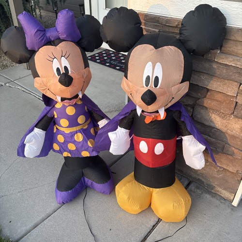 MICKEY & MINNIE VAMPIRE 2021 HALLOWEEN DISNEY AIRBLOWN INFLATABLE GEMMY 3.5 FT
