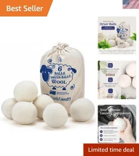 Handy Laundry Wool Dryer Balls - 2.5 Inch - Natural Fabric Softener, Reusable...