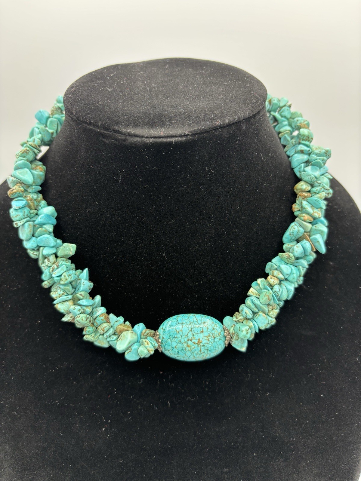 HDNY Turquoise Collared Layered Statement Necklac… - image 1