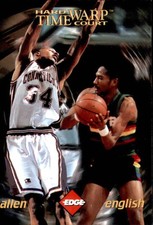 1999 Jersey City Hard Court Time Warp #TW2 Ray Allen Alex English /12000 Card