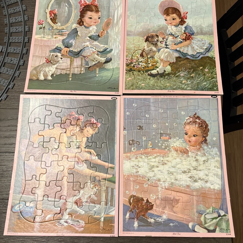 Helene Pessl Children’s Frame Tray Puzzles -lot Of 4