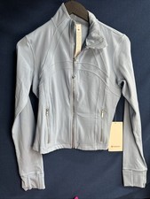 Lululemon Define Cropped Nulu Jacket Light Blue Full Zipper Size 8
