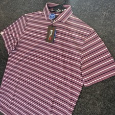 Ralph Lauren RLX Men s Striped Performance Golf Polo Shirt Size M - NWT