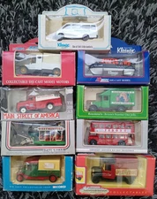 9 x Diecast Models In boxes Lledo & Corgi Days Gone Royal Mail Route 66 Lifeboat